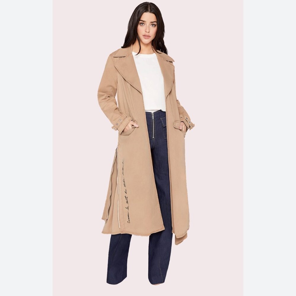 Cinq a sept Sienna embroidered cotton trench coat